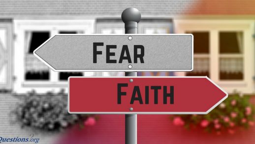 street sign to chose fear or faith