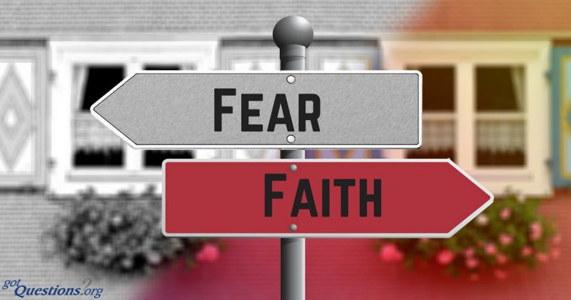 street sign to chose fear or faith