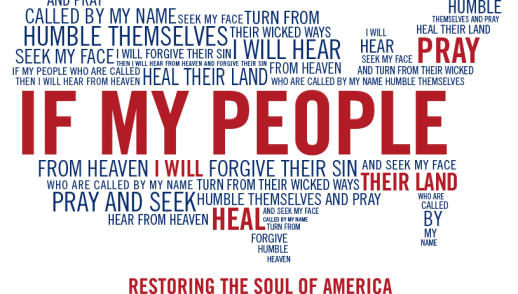 a wordle of 2 Chronicles 7:14 in the shape of the USA