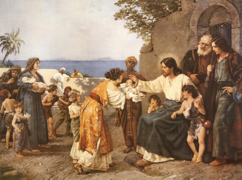 Jesus blesses children